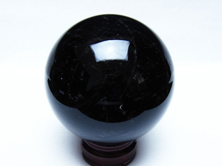 1Kg モリオン 純天然 黒水晶 丸玉 89mm [t572-11937] 3枚目