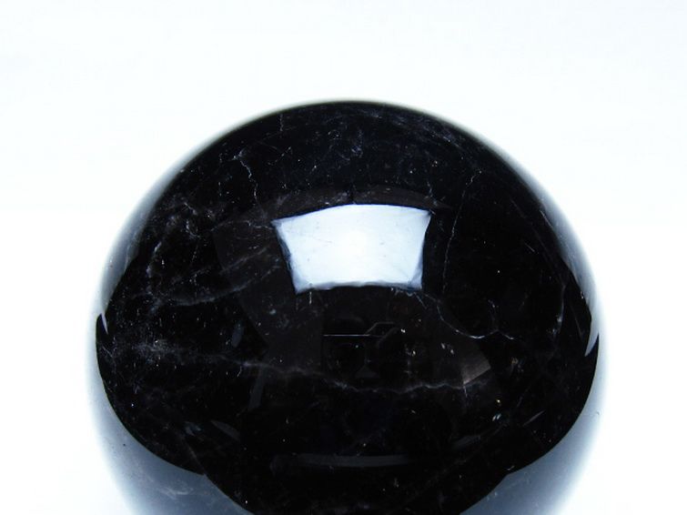 1.3Kg モリオン 純天然 黒水晶 丸玉 98mm [t572-11941] 2枚目
