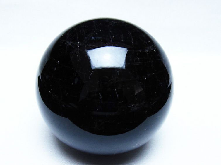 1.5Kg モリオン 純天然 黒水晶 丸玉 105mm [t572-11944] 1枚目