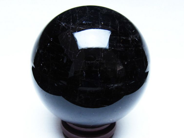 1.5Kg モリオン 純天然 黒水晶 丸玉 105mm [t572-11944] 3枚目
