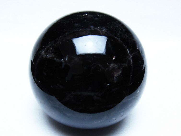 1.4Kg モリオン 純天然 黒水晶 丸玉 100mm [t572-11947] 1枚目