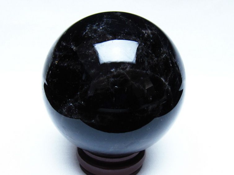 1.4Kg モリオン 純天然 黒水晶 丸玉 100mm [t572-11947] 3枚目