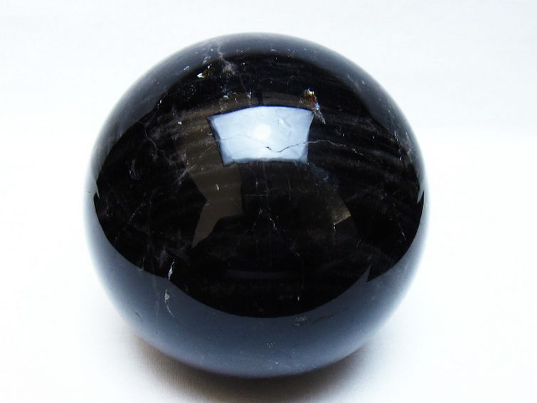 1.8Kg モリオン 純天然 黒水晶 丸玉 110mm [t572-12032] 1枚目