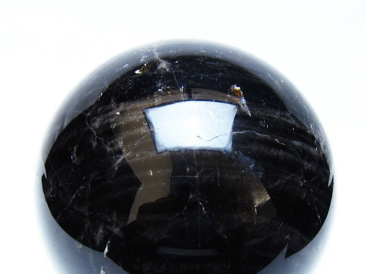 1.8Kg モリオン 純天然 黒水晶 丸玉 110mm [t572-12032] 2枚目