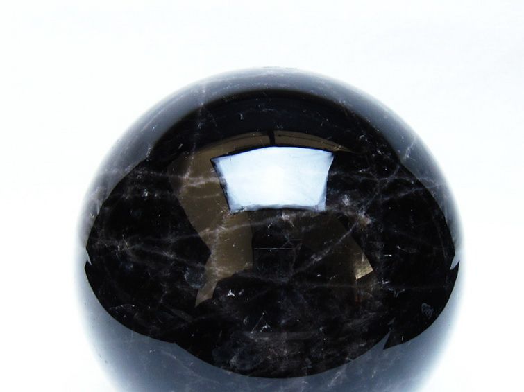 2Kg モリオン 純天然 黒水晶 丸玉 117mm [t572-12036] 2枚目