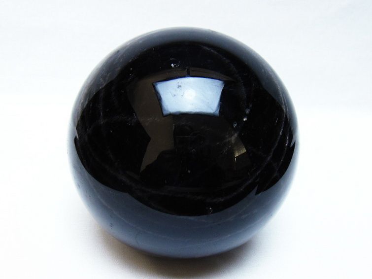 2.1Kg モリオン 純天然 黒水晶 丸玉 120mm [t572-12038] 1枚目