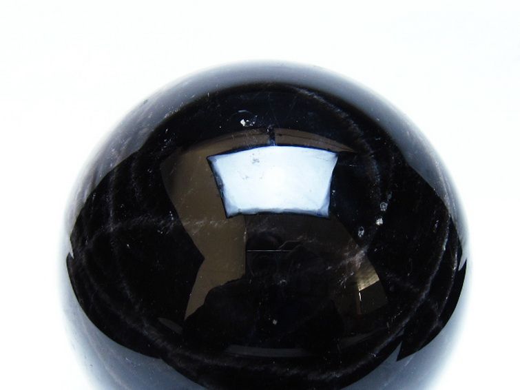 2.1Kg モリオン 純天然 黒水晶 丸玉 120mm [t572-12038] 2枚目