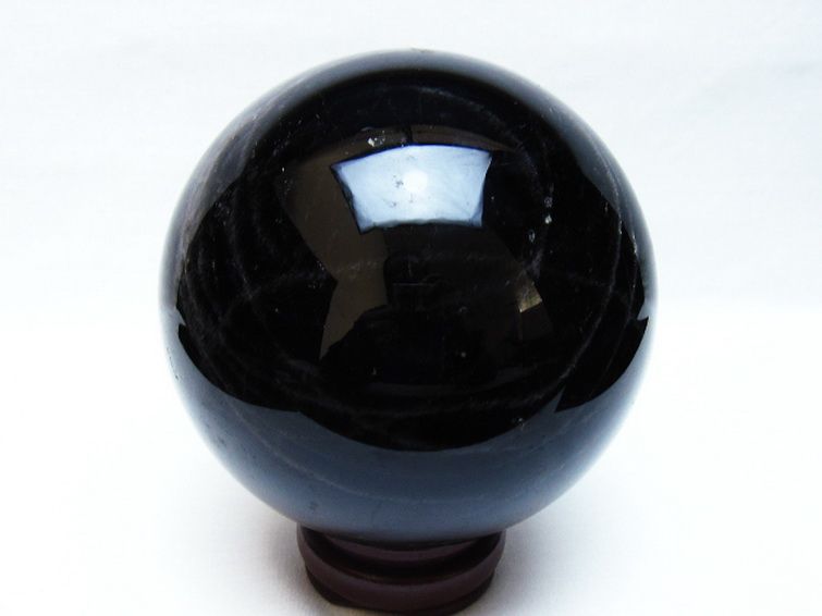 2.1Kg モリオン 純天然 黒水晶 丸玉 120mm [t572-12038] 3枚目