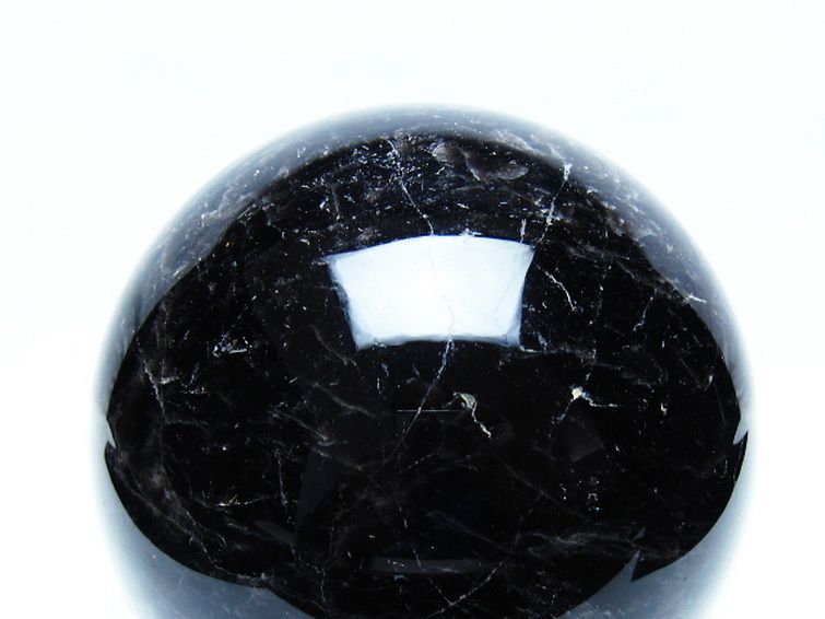 2.6Kg モリオン 純天然 黒水晶 丸玉 127mm [t572-12043] 2枚目