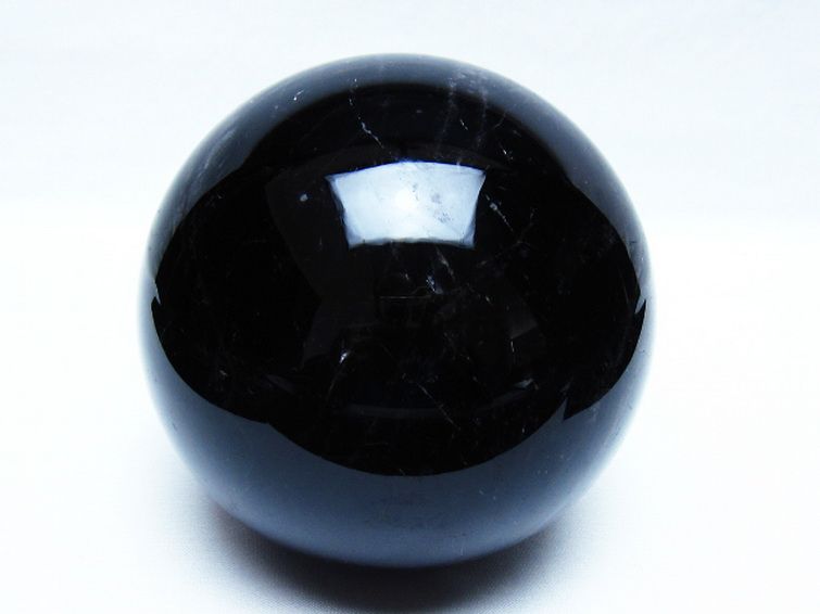 1.9Kg モリオン 純天然 黒水晶 丸玉 115mm [t572-12052] 1枚目