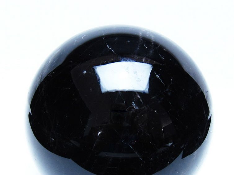 1.9Kg モリオン 純天然 黒水晶 丸玉 115mm [t572-12052] 2枚目