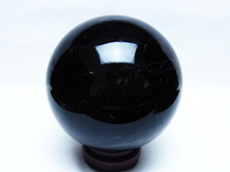 1.9Kg モリオン 純天然 黒水晶 丸玉 115mm [t572-12052] 3枚目