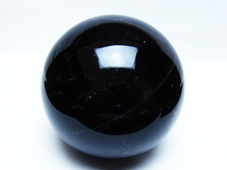 2Kg モリオン 純天然 黒水晶 丸玉 117mm [t572-12055] 1枚目