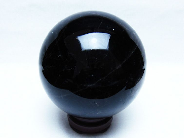 2Kg モリオン 純天然 黒水晶 丸玉 117mm [t572-12055] 3枚目