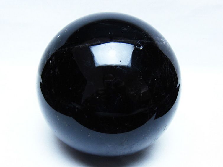 2.9Kg モリオン 純天然 黒水晶 丸玉 130mm [t572-12060] 1枚目
