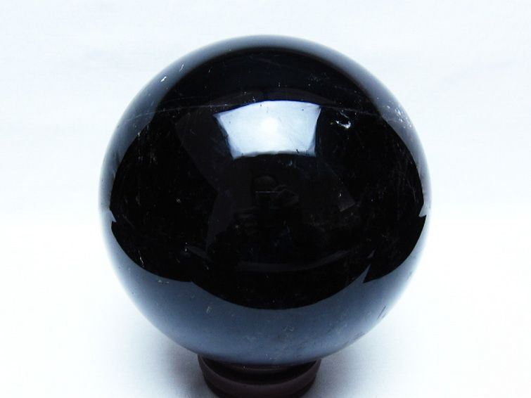 2.9Kg モリオン 純天然 黒水晶 丸玉 130mm [t572-12060] 3枚目