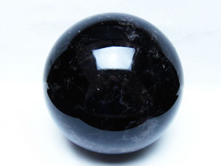 5.4Kg モリオン 純天然 黒水晶 丸玉 160mm [t572-12068] 1枚目