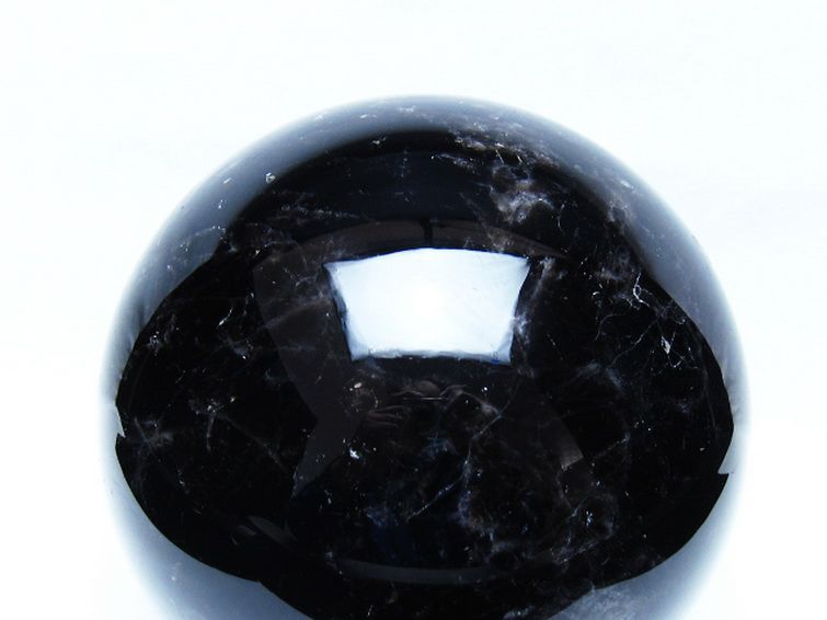 5.4Kg モリオン 純天然 黒水晶 丸玉 160mm [t572-12068] 2枚目