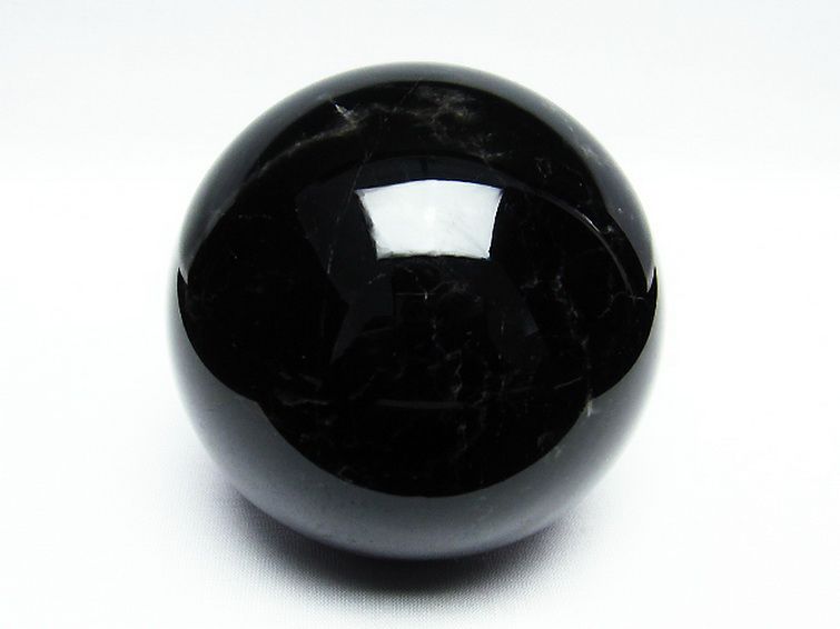 モリオン 純天然 黒水晶 丸玉 86mm [T572-8066] 1枚目