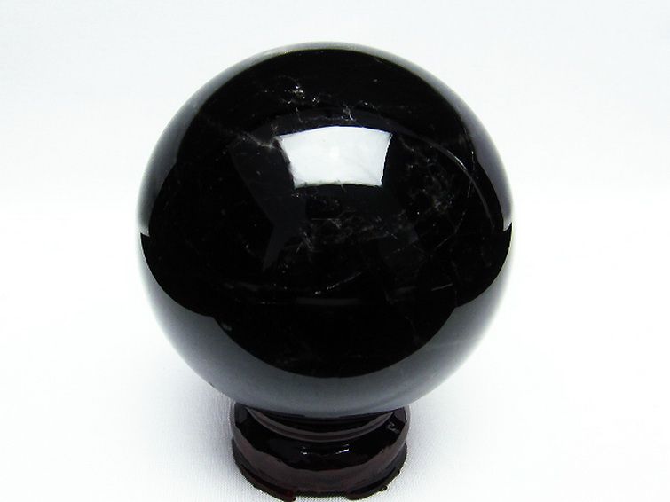 モリオン 純天然 黒水晶 丸玉 86mm [T572-8066] 3枚目