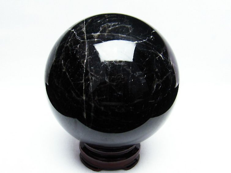 1.7Kg モリオン 純天然 黒水晶 丸玉 105mm [T572-8092] 3枚目