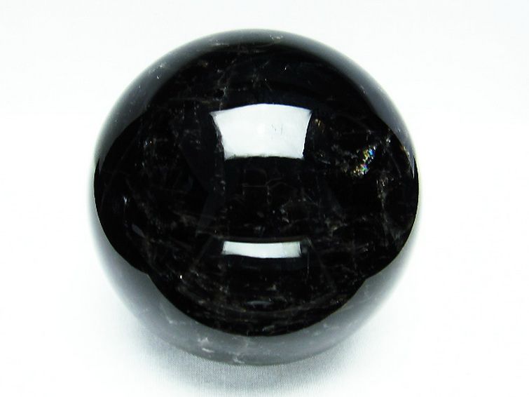 1.4Kg モリオン 純天然 黒水晶 丸玉 101mm [T572-8246] 1枚目