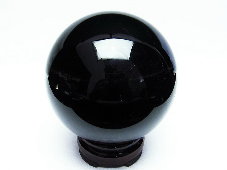 1.2Kg モリオン 純天然 黒水晶 丸玉 95mm [T572-8568] 3枚目