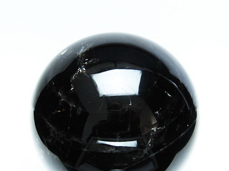 1.9Kg モリオン 純天然 黒水晶 丸玉 113mm [T572-8782] 2枚目