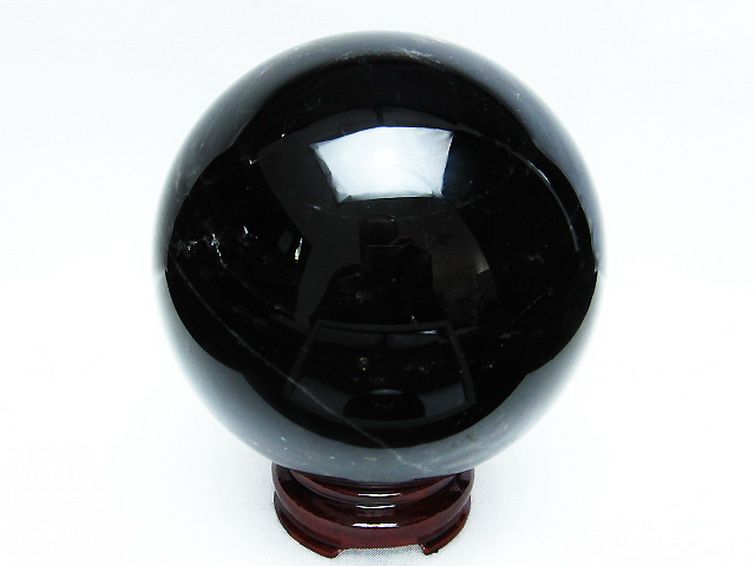 1.9Kg モリオン 純天然 黒水晶 丸玉 113mm [T572-8782] 3枚目