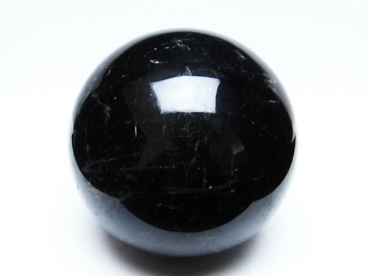 2.4Kg モリオン 純天然 黒水晶 丸玉 121mm [T572-9476] 1枚目