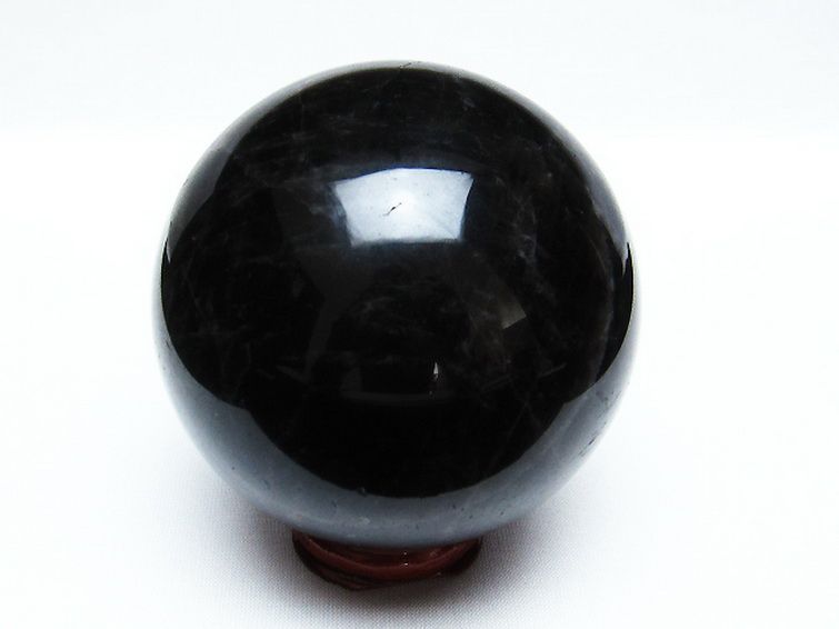 モリオン 純天然 黒水晶 丸玉 78mm [T572-9585] 3枚目