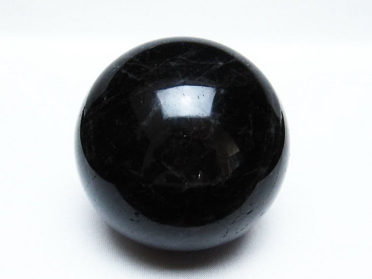 モリオン 純天然 黒水晶 丸玉 73mm [T572-9599] 1枚目