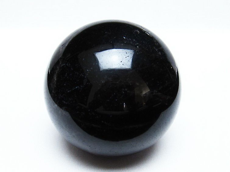 モリオン 純天然 黒水晶 丸玉 73mm [T572-9601] 1枚目