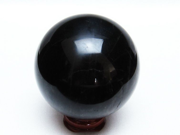 モリオン 純天然 黒水晶 丸玉 57mm [T572-9634] 3枚目