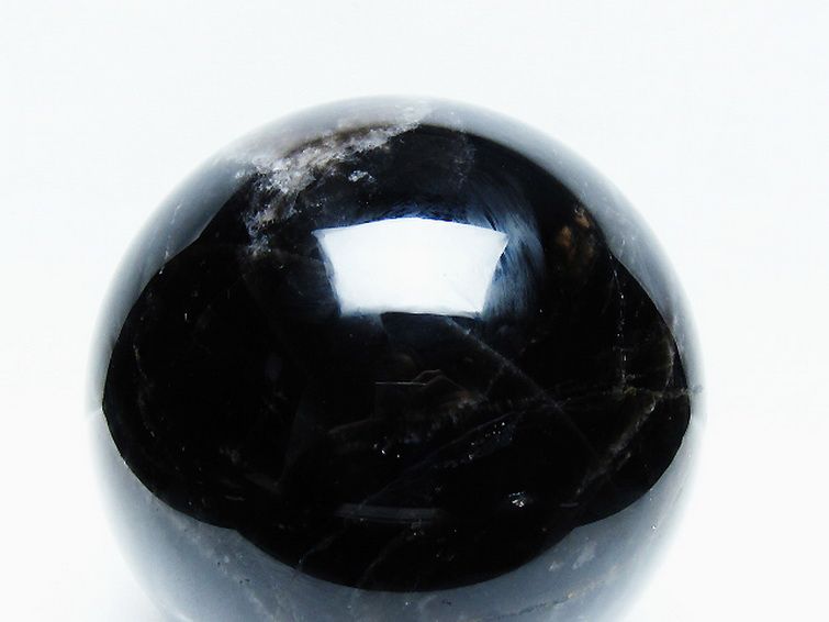 3.1Kg モリオン 純天然 黒水晶 丸玉 134mm [T572-9968] 2枚目