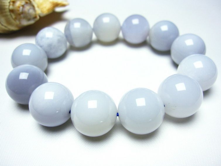 ブルーカルセドニー ブレスレット 18mm [T58-6507] 1枚目