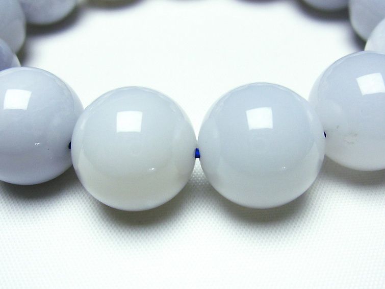 ブルーカルセドニー ブレスレット 18mm [T58-6507] 3枚目