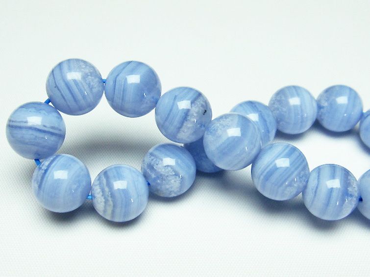 ブルーレースアゲート ブレスレット 12mm [T58-6593] 2枚目