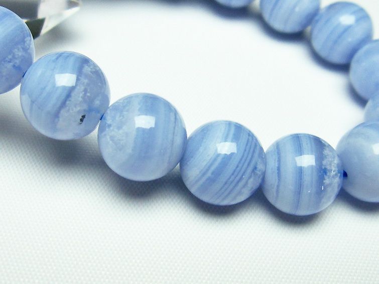 ブルーレースアゲート ブレスレット 12mm [T58-6593] 3枚目