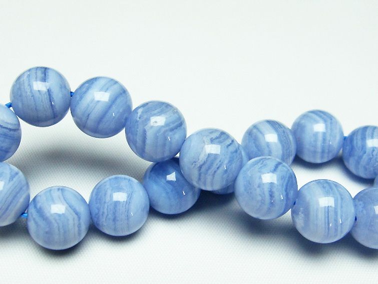 ブルーレースアゲート ブレスレット 12mm [T58-6603] 2枚目