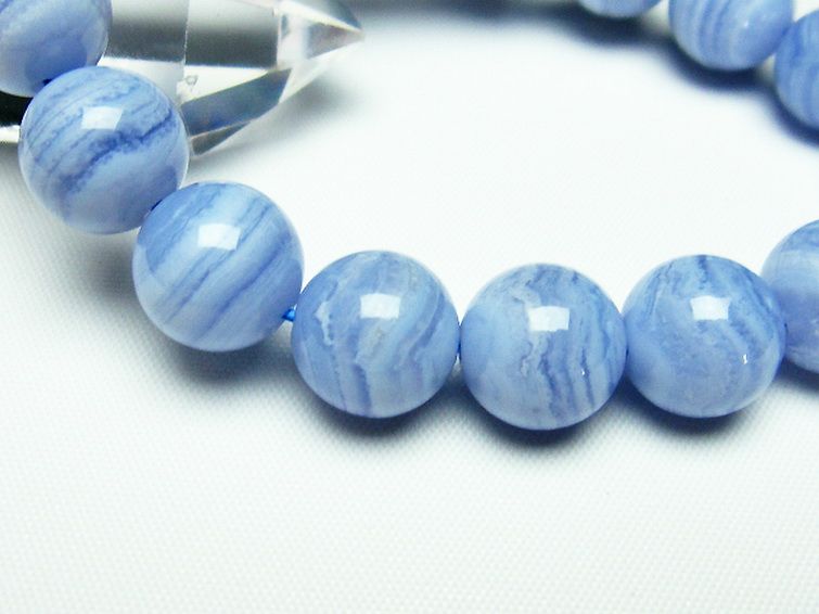 ブルーレースアゲート ブレスレット 12mm [T58-6603] 3枚目