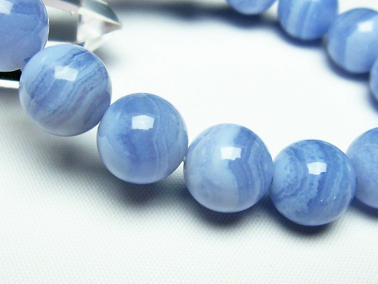 ブルーレースアゲート ブレスレット 12mm [T58-6606] 3枚目
