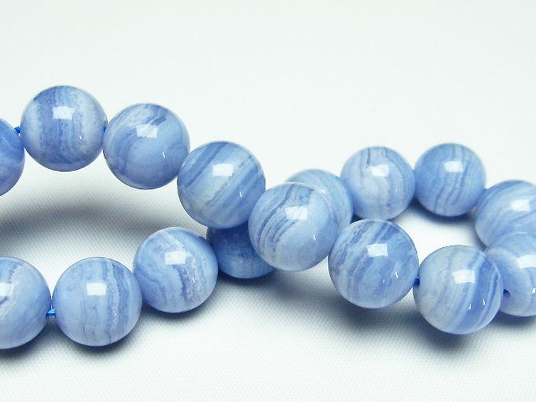 ブルーレースアゲート ブレスレット 12mm [T58-6615] 2枚目