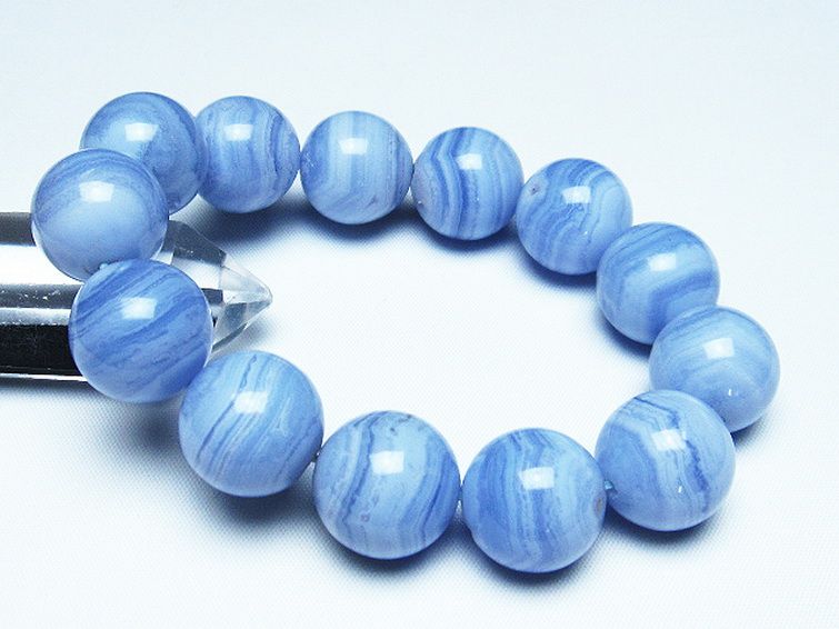 ブルーレースアゲート ブレスレット 18mm [t58-7170] 1枚目