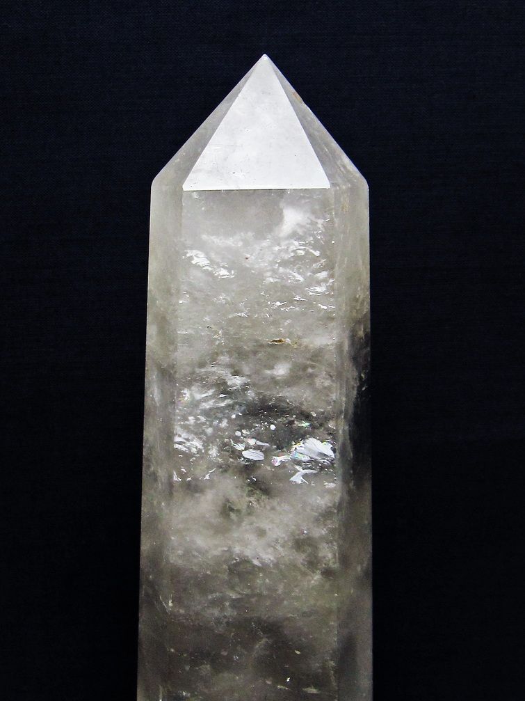 1.1Kg ライトニング水晶 六角柱[T581-6129] 2枚目