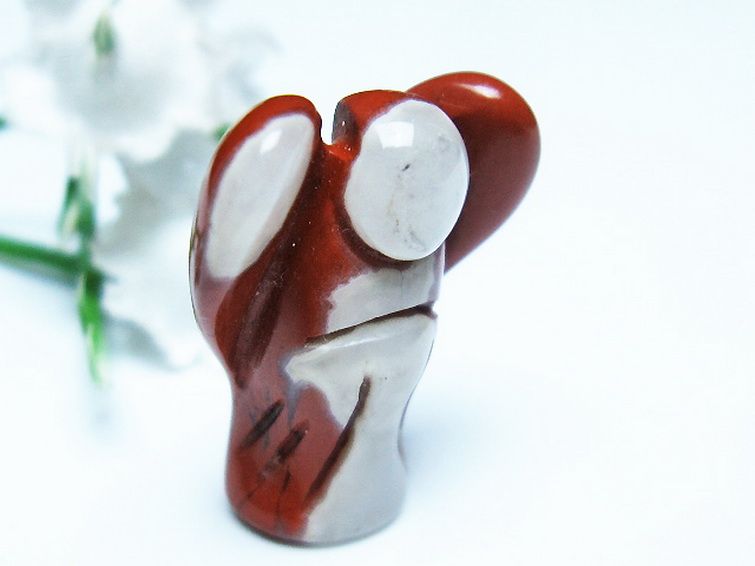 赤アゲート天使 置物 [t585-2583] 3枚目