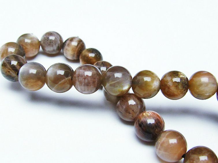 オレンジムーンストーン ブレスレット 8mm [T597-3680] 2枚目