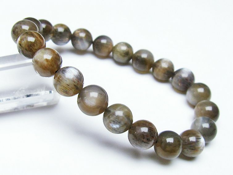 オレンジムーンストーン ブレスレット 9mm [T597-3963] 1枚目