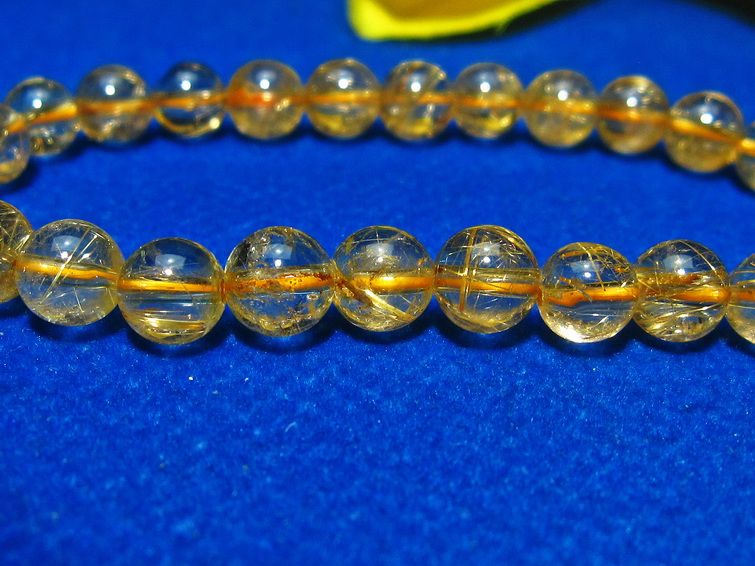 ゴールドタイチンルチル ブレスレット 6mm [T6-4678] 2枚目