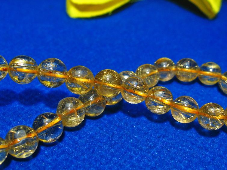 ゴールドタイチンルチル ブレスレット 6mm [T6-4678] 3枚目